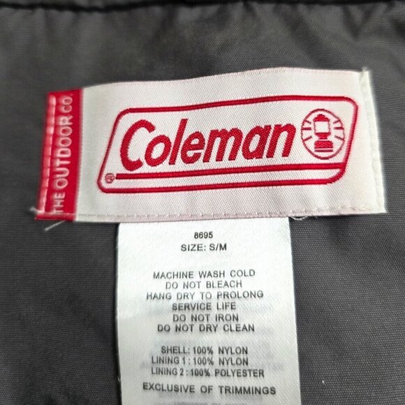 Coleman Purple & Gray Nylon Hooded Windbreaker Rain Jacket Sz S/M - Picture 10 of 13